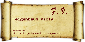 Feigenbaum Viola névjegykártya